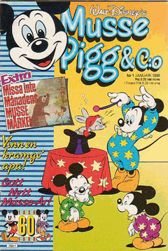 Musse Pigg & C:o nr 1/1988, © Disney