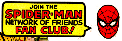 Annons för Spider-man Network of Friends Fan Club. © Marvel