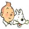 Tintin och Milou. Copyright Studios Hergé.