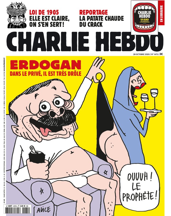 Franska satirtidningen Charlie Hebdo uppmärksammades åter 2020, då flera brott i Frankrike skylldes på att den tilläts publicera satir över islam och islamism.