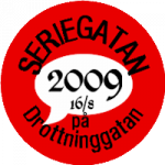 Seriegatan, knapp för 2009-års upplaga av seriegatan.